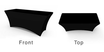 SOLID BLACK STRETCH TABLE-COVERS